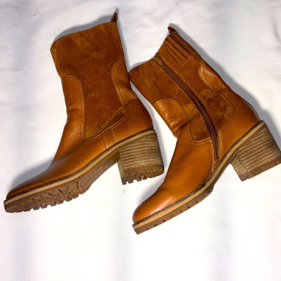 SILENT D
Brink Heeled Boots In Beige Leather Microsuede - Picture 4 of 7